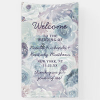 Annabelle Vintage Blue Floral Mariage Bienvenue