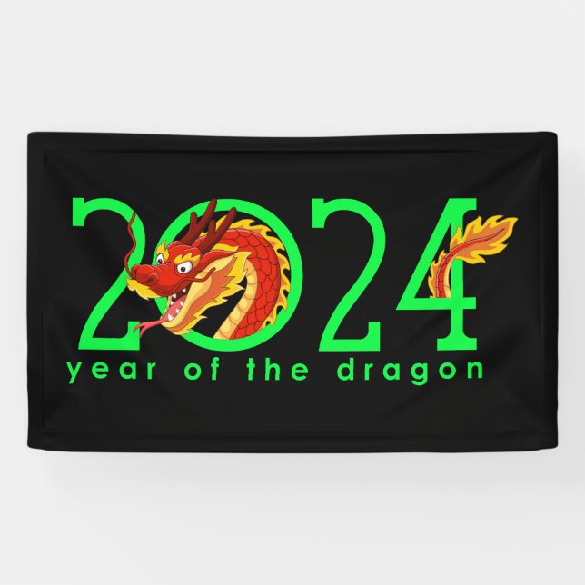 Banderoles Année chinoise du dragon (Horizontal)