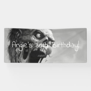 Banderoles anniversaire criard de zombi