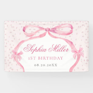 Banderoles Anniversaire de Coquette Pink Bow