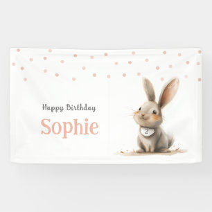 Banderoles Anniversaire de enfant Cute Bunny Joyeux anniversa