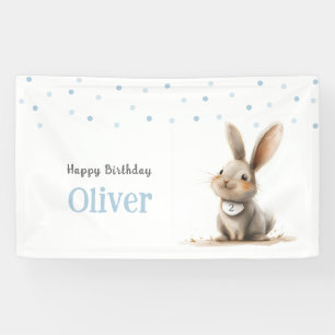 Banderoles Anniversaire de enfant Cute Bunny Joyeux anniversa