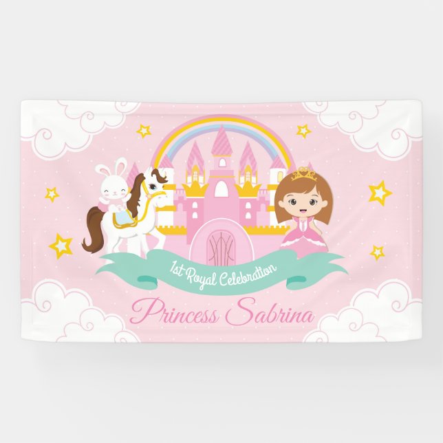 Banderoles Anniversaire de la princesse (Horizontal)