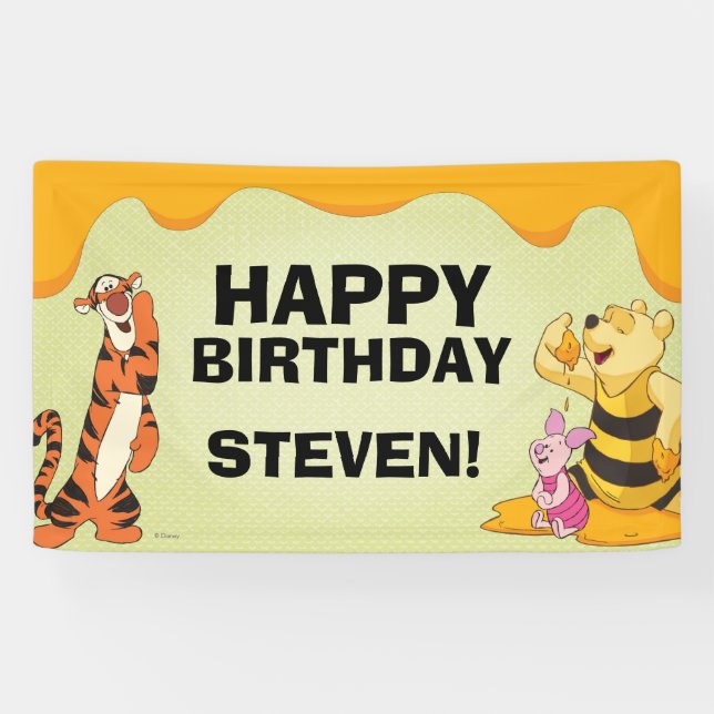 Banderoles Anniversaire de Pooh et Pals (Horizontal)
