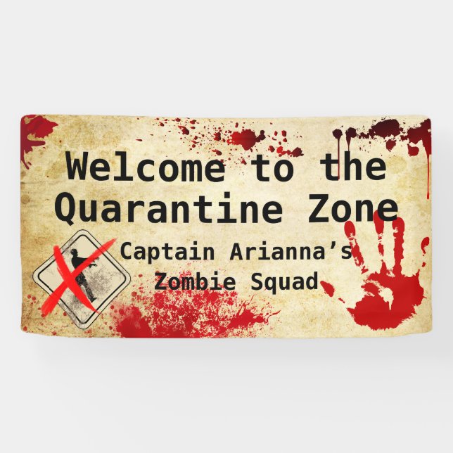 Banderoles Anniversaire de Zombie Apocalypse | Bioaléa d'Hall (Horizontal)