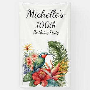 Banderoles Anniversaire des 100 ans de la fleur tropicale et 