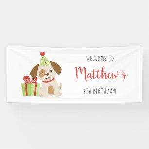 Banderoles Anniversaire du Chiot mignon