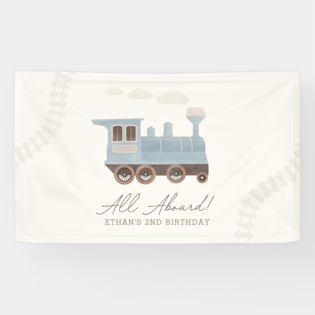 Banderoles Anniversaire du train vintage (Horizontal)