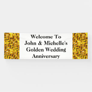 Banderoles Anniversaire mariage d'or Personnalisez