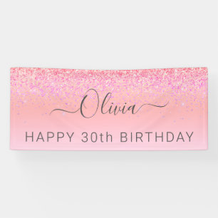 Banderoles Anniversaire Rainbow Pastel Parties scintillant Gi