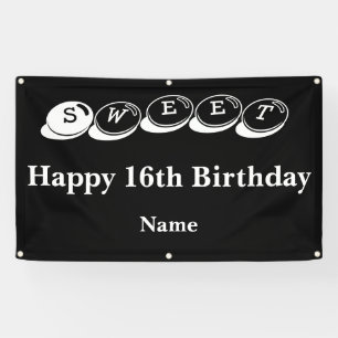 Banderoles Anniversaire Sweet 16