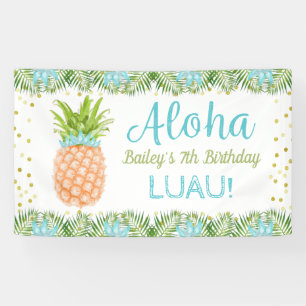Banderoles Anniversaire tropical de l'Aloha Luau