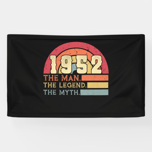 Banderoles Anniversaire vintage de 1952 (Horizontal)