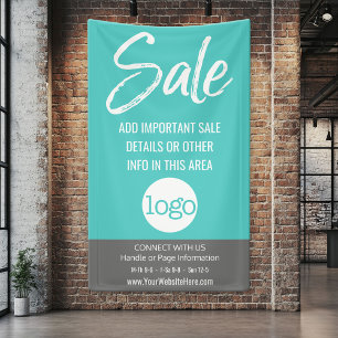 Banderoles Annonce de vente - Ajouter le logo et les détails