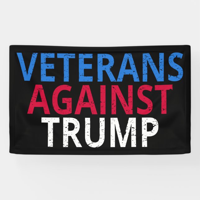 Banderoles Anti-Trump - Les vétérans contre Trump (Horizontal)