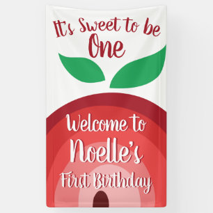 Banderoles Apple Rainbow, Sweet to be One, 1er anniversaire