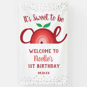 Banderoles Apple Rainbow, Sweet to be One, 1er anniversaire