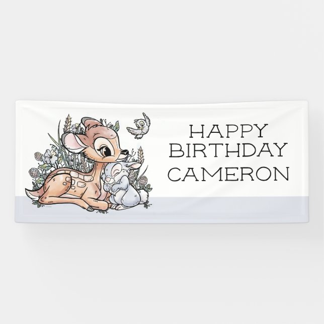 Banderoles Aquarelle Bambi Woodland (Horizontal)