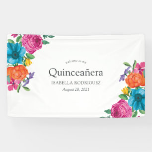 Banderoles Aquarelle Fiesta Quinceañera