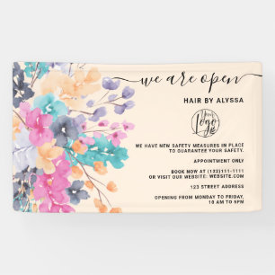Banderoles Aquarelle fleurie du pays rose fleuri Nous sommes 