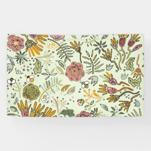 Banderoles Aquarelle Florale Fleurs d'abeille Élégante Modern