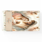 Aquarelle florale personnalisée Bébé Jésus Nativit