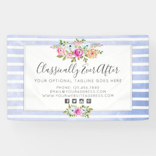 Banderoles Aquarelle florale russe moderne Shabby Chic