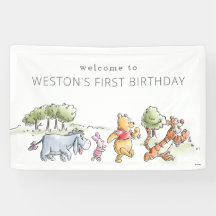 Aquarelle Winnie le pique-nique Pooh Premier Anniv