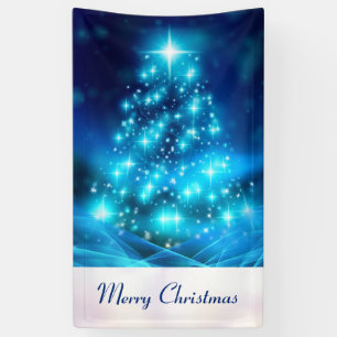 Banderoles Arbre de Noël bleu Cool illuminé