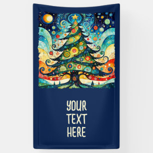 Banderoles Arbre de Noël dans l'art abstrait 3 - Amusants