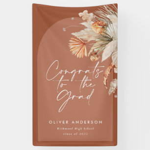 Banderoles Arche photo de grade en terre cuite pampas botaniq