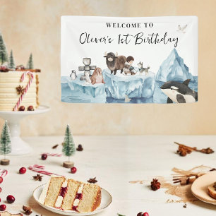 Banderoles Arctic Adventure Birthday Welcome