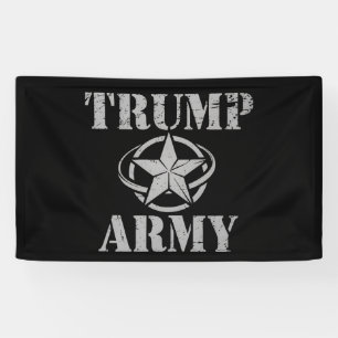 Banderoles Armée Trump 47e président américain Vintage Rétro
