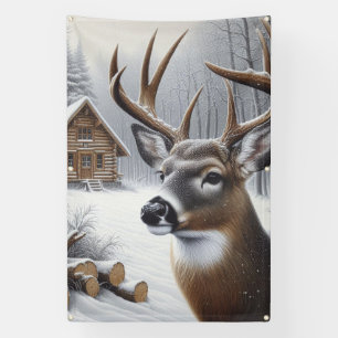 Banderoles Art de cerf/buck d'hiver