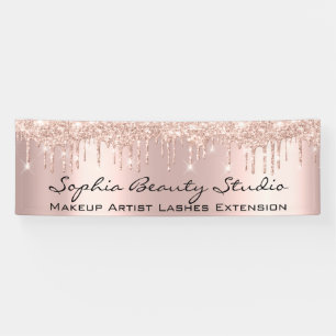 Banderoles Artiste maquillage Eyelash Rose Gold Dride Mariée 