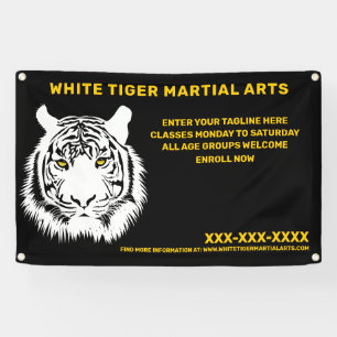 Banderoles Arts martiaux personnalisés du tigre blanc sur mes