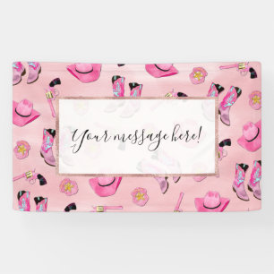 Banderoles Artsy mignonne fille rose Turquoise fille aquarell