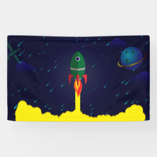 Banderoles astronaute astronaute de vaisseau spatial de fusée