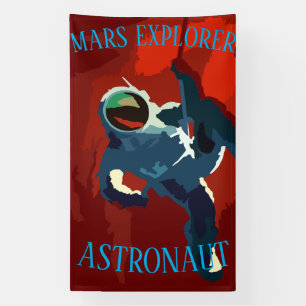 Banderoles Astronaute Explorateur de Mars Voyage Spatial Vaca
