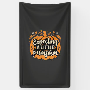 Banderoles Attendant un Petit Citrouille Halloween Grossesse 