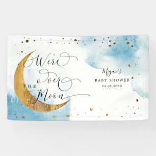 Banderoles Au-dessus du Baby shower lunaire Dreamy Blue Sky