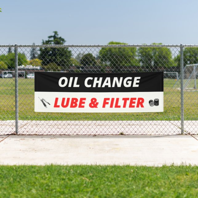 Banderoles Auto Shopping Huile Changer Lube Et Filtrer (En situation)