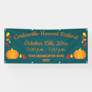 Banderoles Automne Feuilles Automne Citrouille Harvest Festiv
