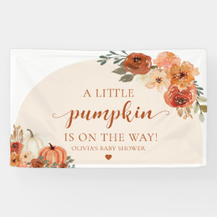 Banderoles Automne Un Peu Citrouille Automne Baby shower Flor