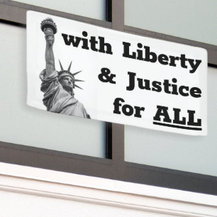 Banderoles avec Liberty & Justice pour tous