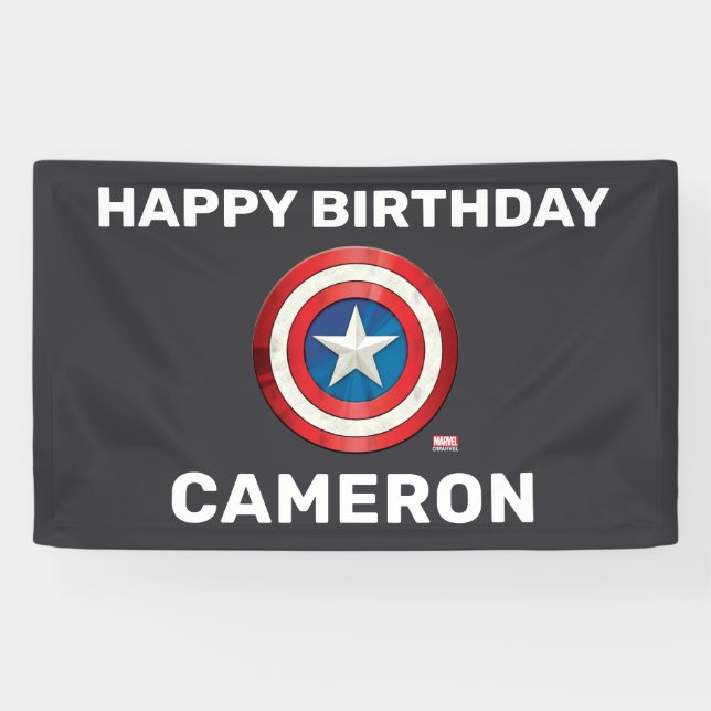 Banderoles Avengers | Captain America Shield Anniversaire (Horizontal)