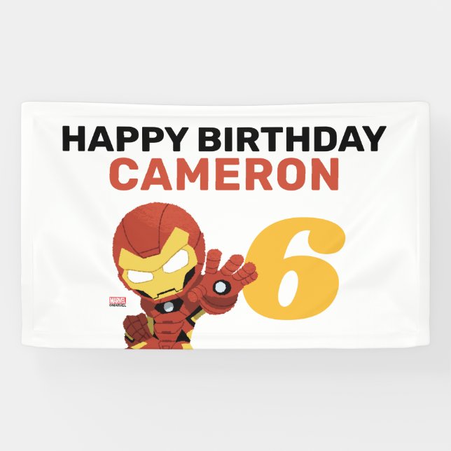 Banderoles Avengers | Guri Hiru Iron Man Anniversaire (Horizontal)