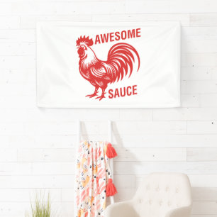 Banderoles Awesome Rooster de sauce drôle