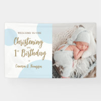 Baby Boy Blue Photo Christening et 1er anniversair