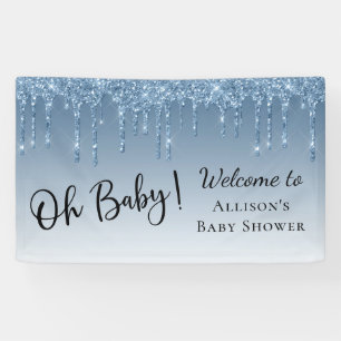 Banderoles Baby Boy Douche Parties scintillant bleue Bienvenu
